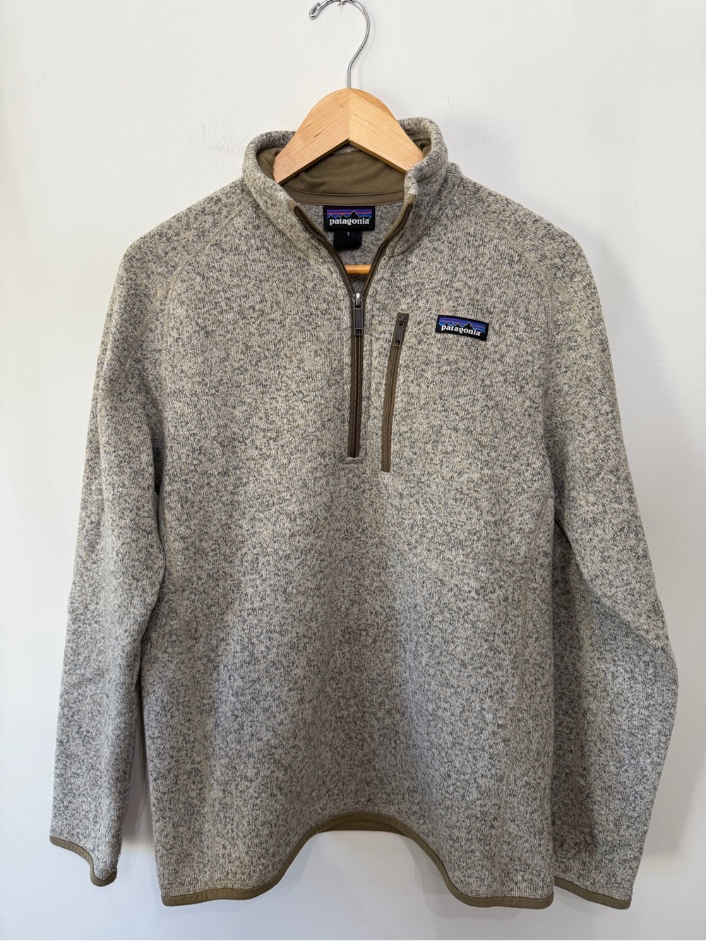 Patagonia Better Sweater Light Brown Half Zip Fleece Pullover Jacket Men’s S